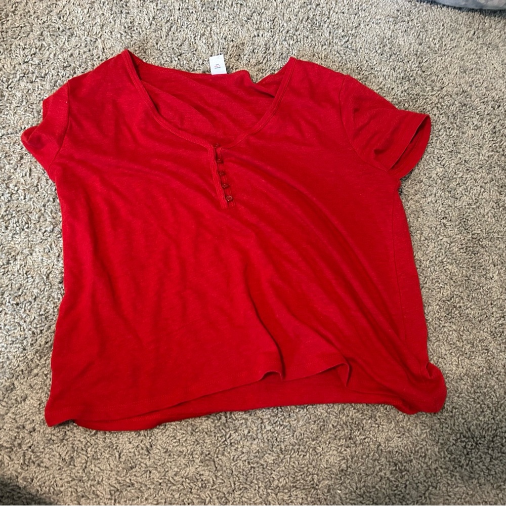 Old Navy Red Polo T-Shirt Relaxed Fit